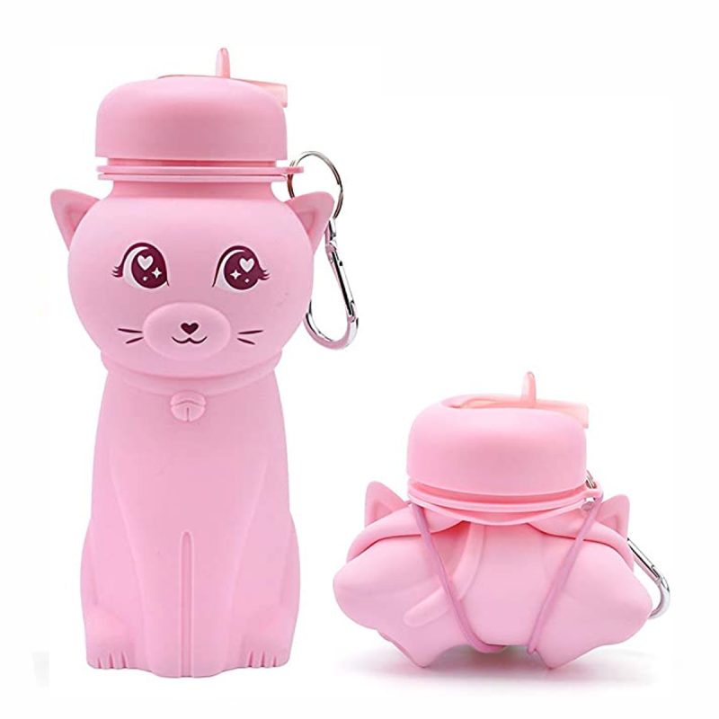 Παγούρι σιλικόνης - Pink Cat