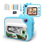 Mini Camera | High Quality Instant Print Camera Printer -  Dino Blue
